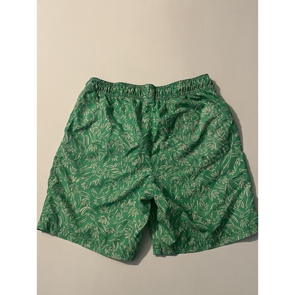 Cat And Jack Boys Xl (14) Green Toucan Swim Drawstring Netting Floral Print - Picture 4 of 6